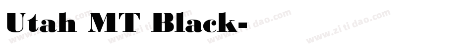 Utah MT Black字体转换